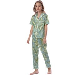 Abstract Light Games 8 Kids  Satin Short Sleeve Pajamas Set by DimitriosArt