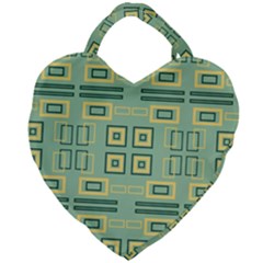 Abstract Pattern Geometric Backgrounds   Giant Heart Shaped Tote by Eskimos