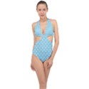 Frozen Forest Halter Front Plunge Swimsuit View1