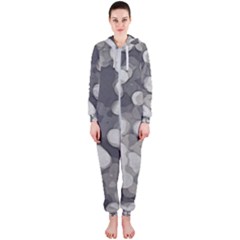 Gray Circles Of Light Hooded Jumpsuit (ladies) by DimitriosArt