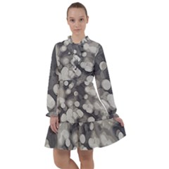 Gray Circles Of Light All Frills Chiffon Dress by DimitriosArt