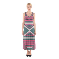 Abstract Pattern Geometric Backgrounds   Sleeveless Maxi Dress by Eskimos