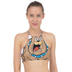 Bulldog-cartoon-illustration-11650862 Racer Front Bikini Top by jellybeansanddinosaurs