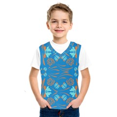 Floral Folk Damask Pattern Fantasy Flowers  Kids  Basketball Tank Top by Eskimos