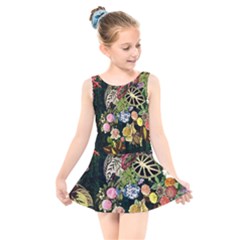 Tropical Pattern Kids  Skater Dress Swimsuit by CoshaArt