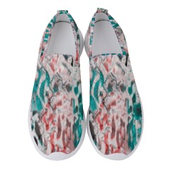 Colorful Spotted Reptilian Coral Women s Slip On Sneakers by MickiRedd