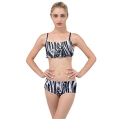 Zebra Leopard Black 7000 Layered Top Bikini Set by MickiRedd