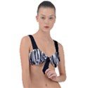 Zebra Leopard Black 7000 Front Tie Bikini Top View1