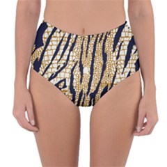 Tiger Snake Black 7000 Reversible High-waist Bikini Bottoms by MickiRedd