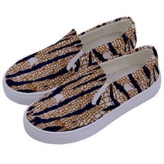 Tiger Snake Black 7000 Kids  Canvas Slip Ons by MickiRedd