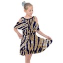 Tiger Snake Black 7000 Kids  Shoulder Cutout Chiffon Dress View1