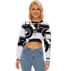 Black-farm-tractor-cut Lightweight Long Sleeve Sweatshirt by DinzDas