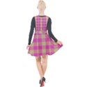 Pink Tartan 4 Plunge Pinafore Velour Dress View2