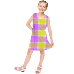 Pink Tartan-8 Kids  Tunic Dress by tartantotartanspink