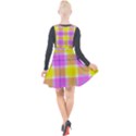 Pink Tartan-8 Plunge Pinafore Velour Dress View2