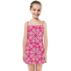 Pink Tartan-10 Kids  Summer Sun Dress by tartantotartanspink