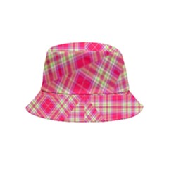 Pink Tartan-10 Inside Out Bucket Hat (kids) by tartantotartanspink