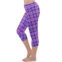 Tartan Purple Capri Yoga Leggings View2