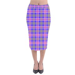 Tartan Purple Velvet Midi Pencil Skirt by tartantotartanspink