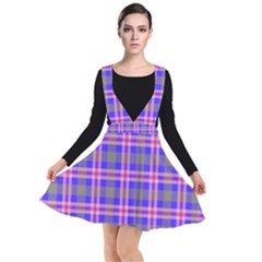 Tartan Purple Plunge Pinafore Dress by tartantotartanspink