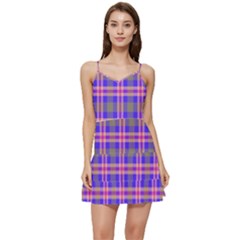 Tartan Purple Short Frill Dress by tartantotartanspink