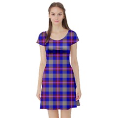 Tartan 2 Short Sleeve Skater Dress by tartantotartanspink