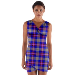 Tartan 2 Wrap Front Bodycon Dress by tartantotartanspink