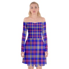 Tartan 2 Off Shoulder Skater Dress by tartantotartanspink