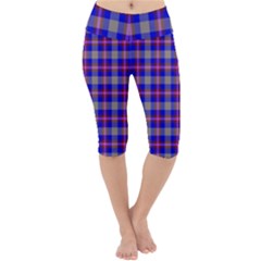 Tartan 2 Lightweight Velour Cropped Yoga Leggings by tartantotartanspink