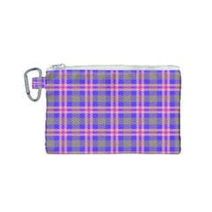 Tartan Purple Canvas Cosmetic Bag (small) by tartantotartanspink2