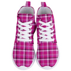 Pink Tartan-9 Women s Lightweight High Top Sneakers by tartantotartanspink2