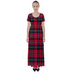 Boyd Modern Tartan 2 High Waist Short Sleeve Maxi Dress by tartantotartansred