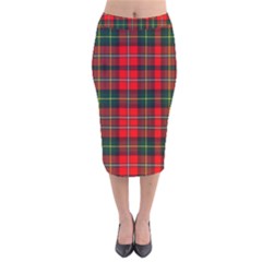 Boyd Modern Tartan 2 Velvet Midi Pencil Skirt by tartantotartansred