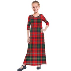 Boyd Modern Tartan 2 Kids  Quarter Sleeve Maxi Dress by tartantotartansred