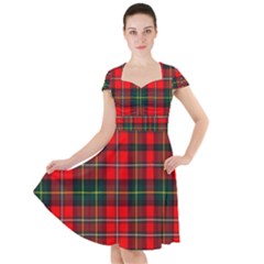 Boyd Modern Tartan 2 Cap Sleeve Midi Dress by tartantotartansred