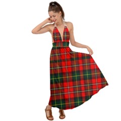 Boyd Modern Tartan 2 Backless Maxi Beach Dress by tartantotartansred