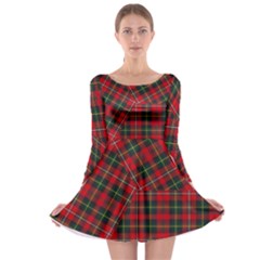 Boyd Modern Tartan Long Sleeve Skater Dress by tartantotartansred