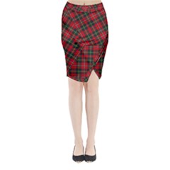 Boyd Modern Tartan Midi Wrap Pencil Skirt by tartantotartansred