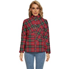 Boyd Modern Tartan Women s Puffer Bubble Jacket Coat by tartantotartansred