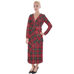 Boyd Modern Tartan Velvet Maxi Wrap Dress by tartantotartansred