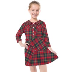 Boyd Modern Tartan Kids  Quarter Sleeve Shirt Dress by tartantotartansred