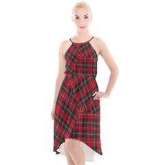 Boyd Modern Tartan High-low Halter Chiffon Dress  by tartantotartansred