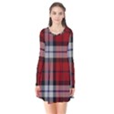 Brodie Dress Tartan Long Sleeve V-neck Flare Dress View1