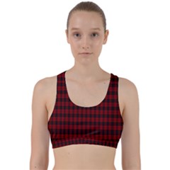 Tartan Red Back Weave Sports Bra by tartantotartansallreddesigns