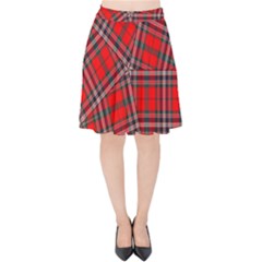 Macfarlane Modern Heavy Tartan Velvet High Waist Skirt by tartantotartansallreddesigns