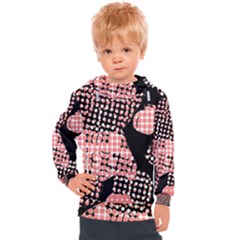 Abstrait Effet Formes Noir/rose Kids  Hooded Pullover by kcreatif