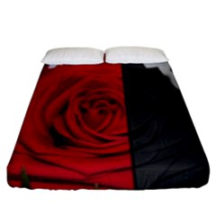 Roses Rouge Fleurs Fitted Sheet (king Size) by kcreatif