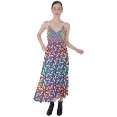 Colorful Flowers Tie Back Maxi Dress by Sparkle