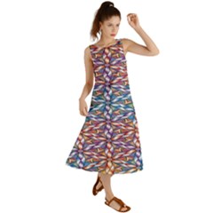 Colorful Flowers Summer Maxi Dress by Sparkle