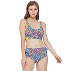 Colorful Flowers Frilly Bikini Set by Sparkle